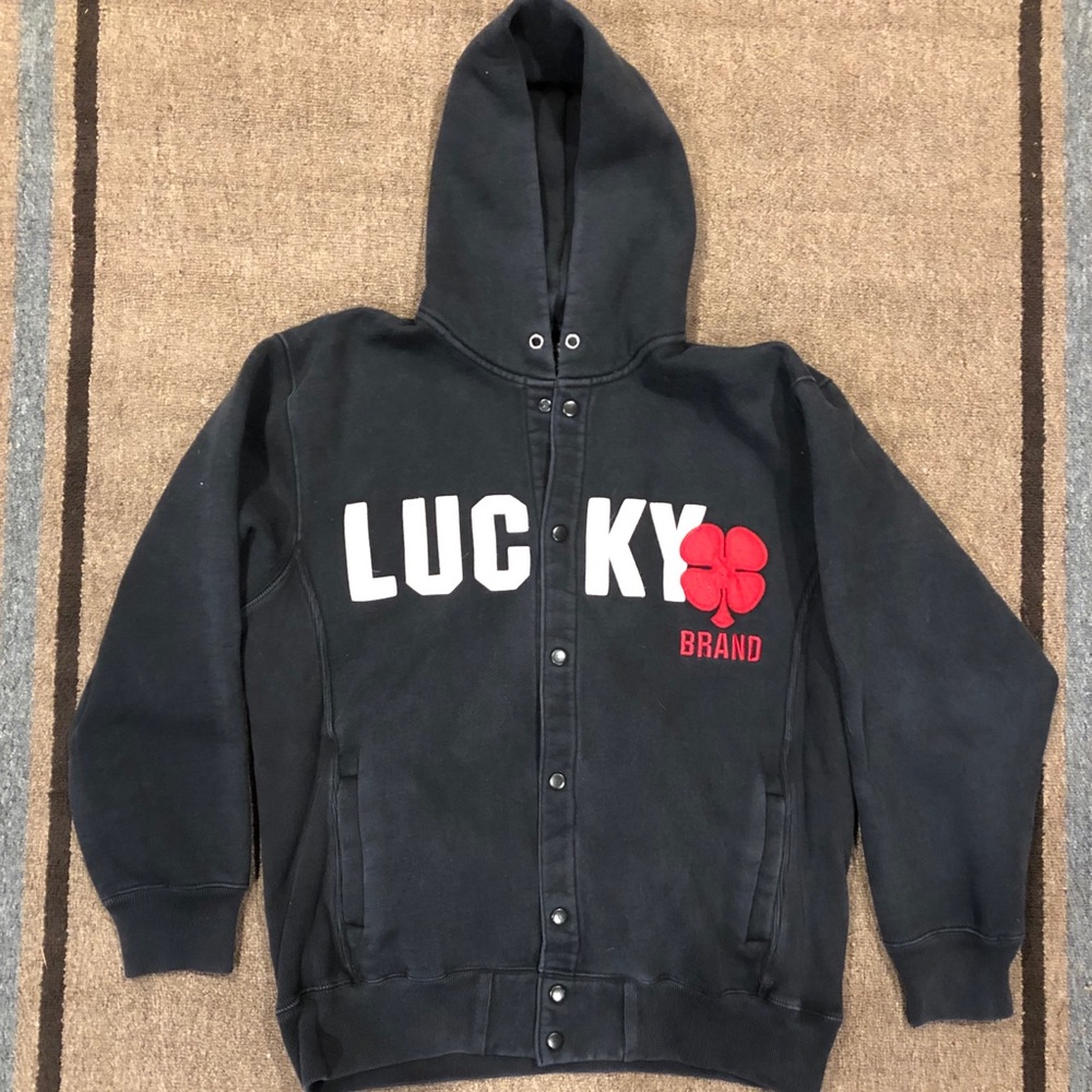 Lucky Brand Size Large Hoodie Button Jacket